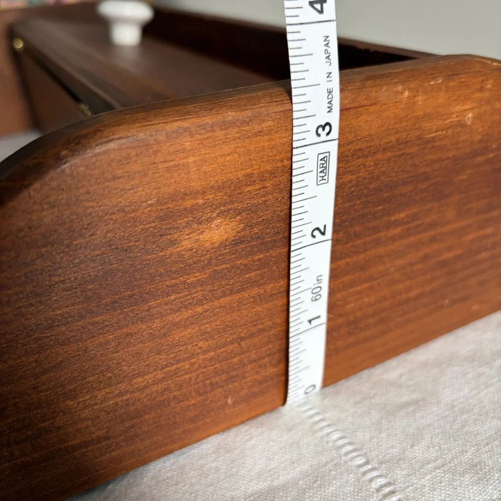 Convertible Wooden Wall Shelf with Interior Hanging Rods Vintage